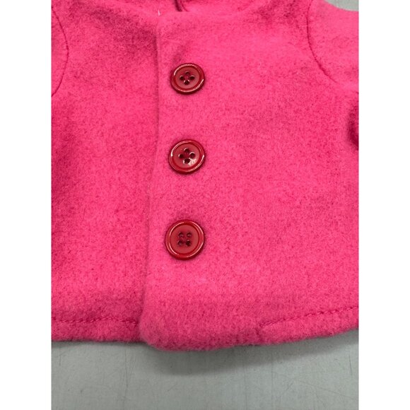 Baby Girls Pink Wool Coat With Mittens Set 0-3 months Used READ - Picture 4 of 7